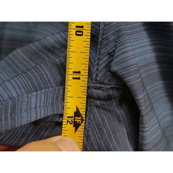 Quiksilver Dry Flight Men's Water Repellent Blue Striped Shorts Size See Measure - Picture 4 of 11